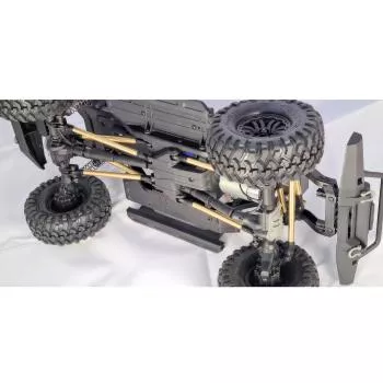 Detailed view of the crawler links of the Traxxas TRX 4 Tactical Unit with a wheelbase of 324 mm